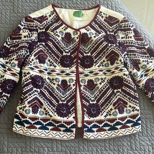 Anthropologie embroidered jacket, size S